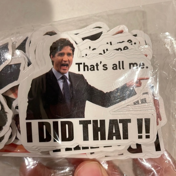 Other - Trudeau stickers collectibles I did that gas